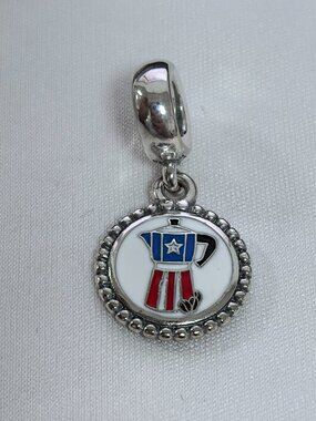 Pandora Puerto Rico Moka Pot Dangle Charm, S925 Silver Jewelry